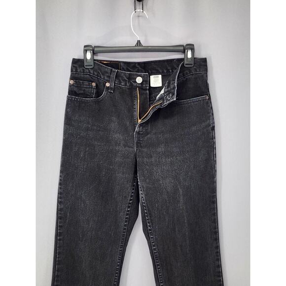 Vintage Levis 505 Jeans Womens 8 L Black Low Rise Straight Leg Denim Red Tab USA - Picture 2 of 13